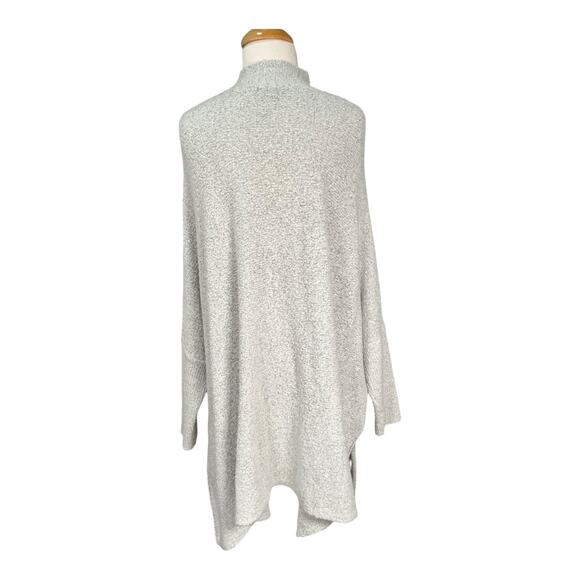 Red Haute Oversized Gray Knit Sweater Tunic Dolman Sleeves Stretchy Small Cozy - Picture 2 of 12